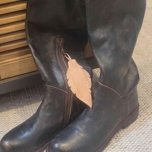 BED|STU Black Leather Boots